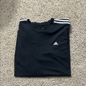 Adidas Men's Black Tee with White Accents